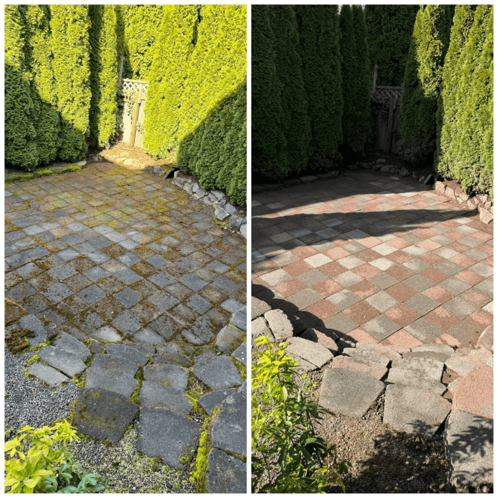 Pressure wash bricks in portland
